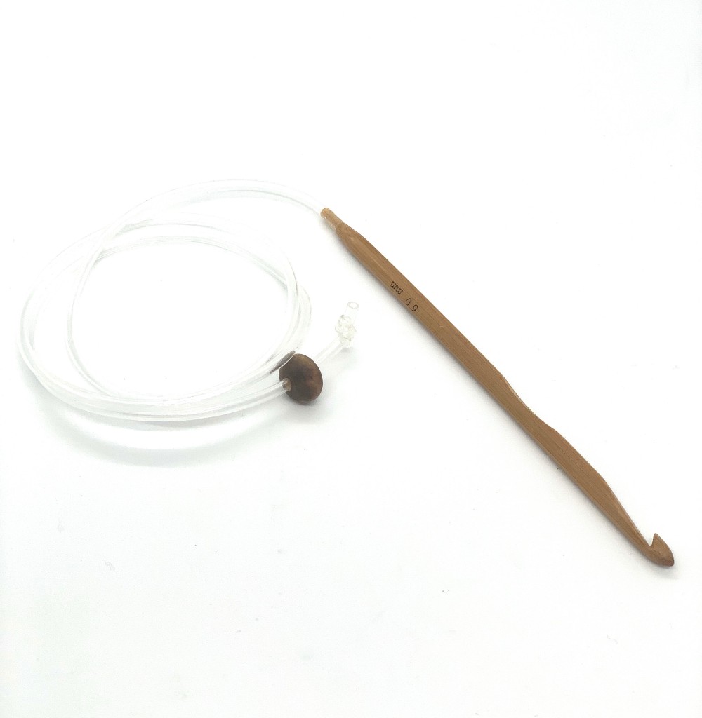 Aguja De Madera #6 Con Extensión.