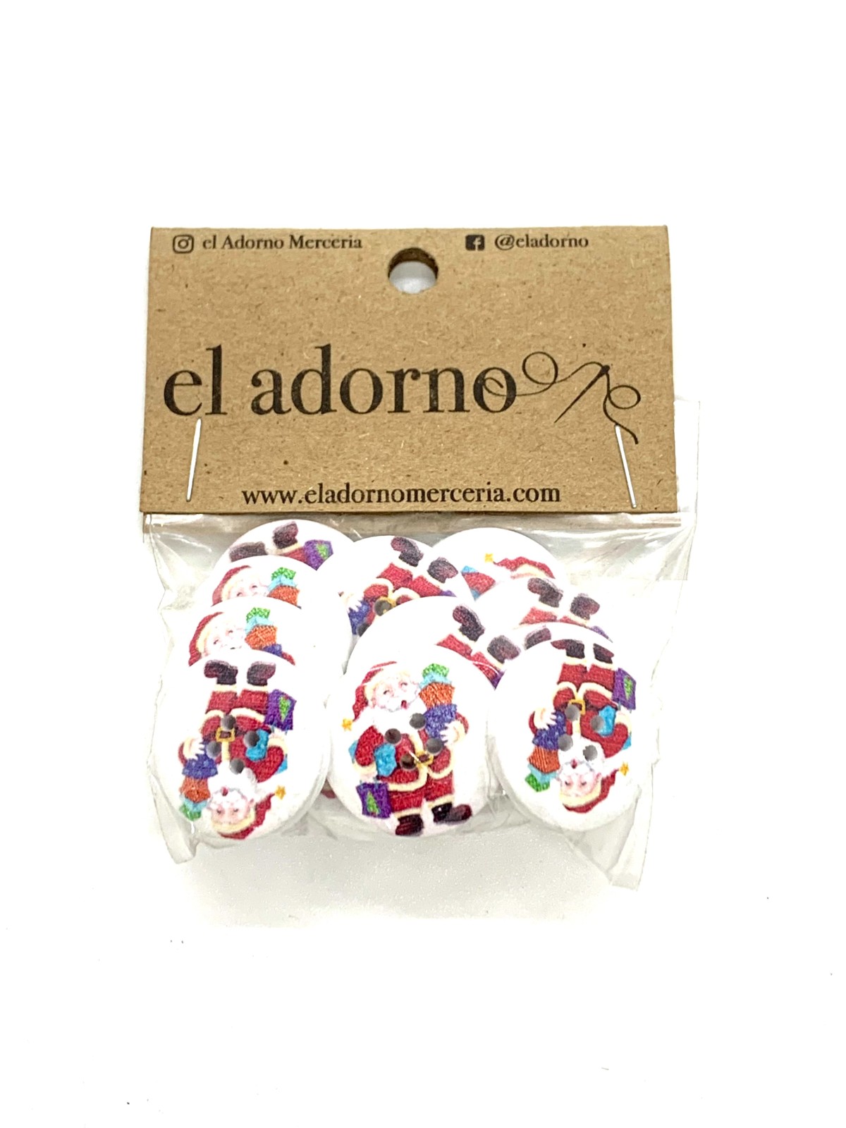 BOTÓN ESTAMPADO PAPA NOÉL