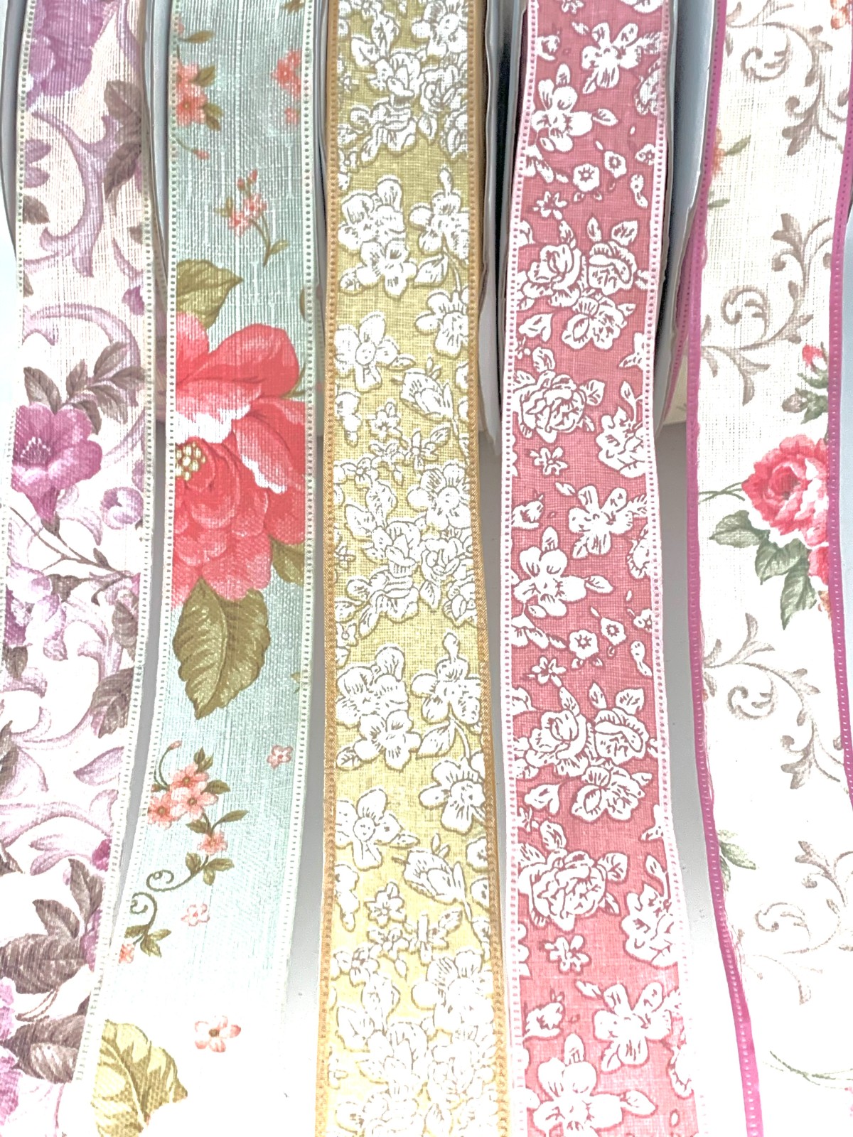 CINTA TELA/YUTE FLORES 4Cm