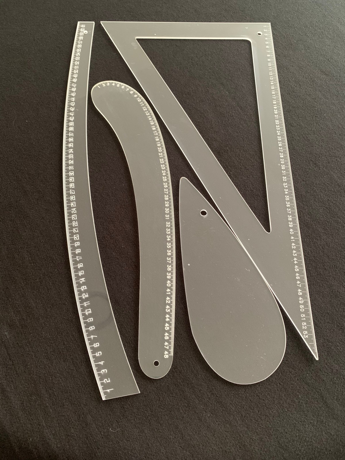 REGLA DE TRAZO / PATRONAJE  PROFESIONAL X 4 PIEZAS