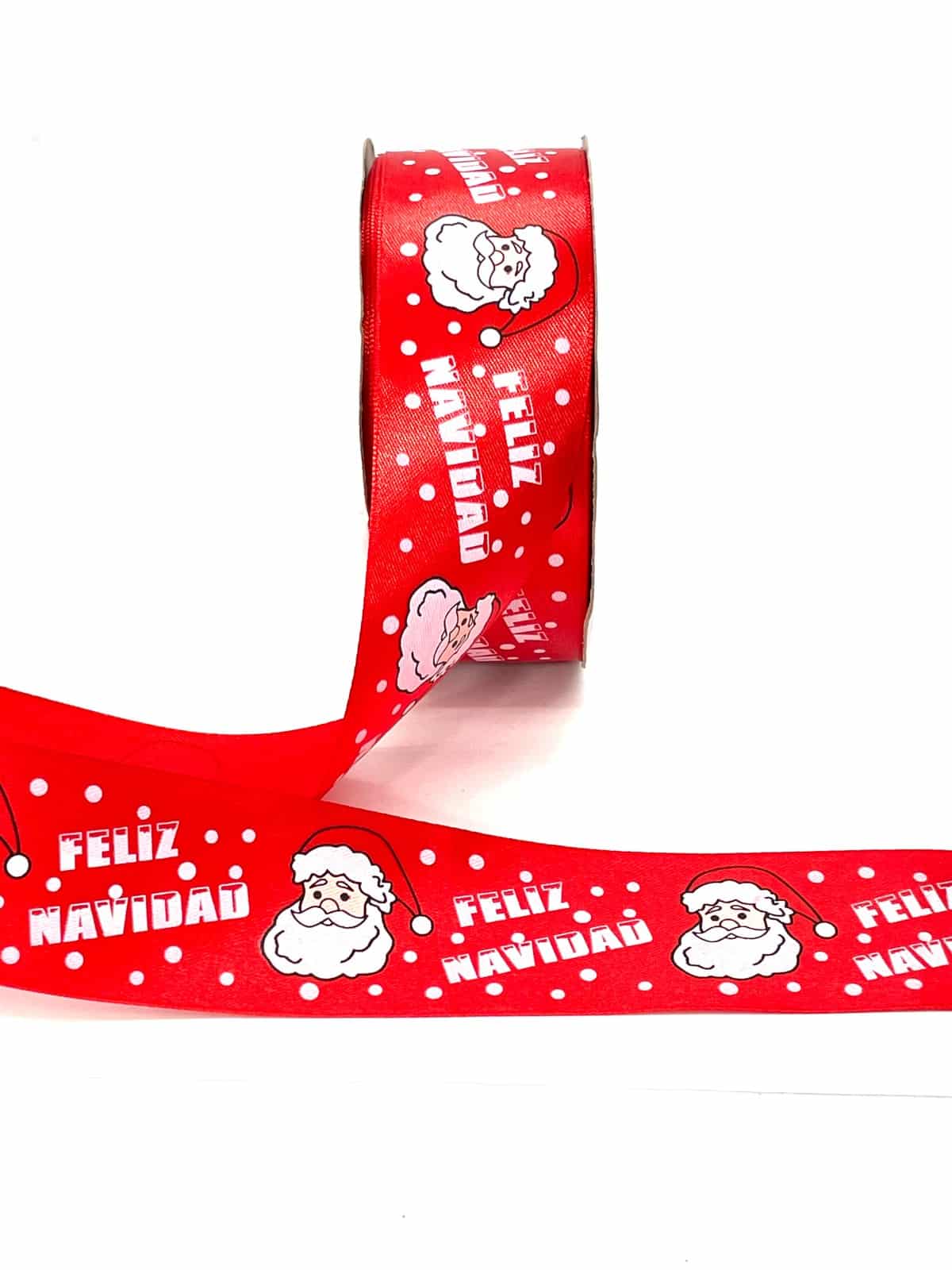 CINTA RASO  36mm NAVIDAD PAPA NOEL ROJO