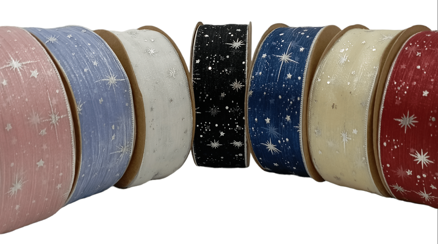 CINTA TULL ESTRELLAS 4 CM