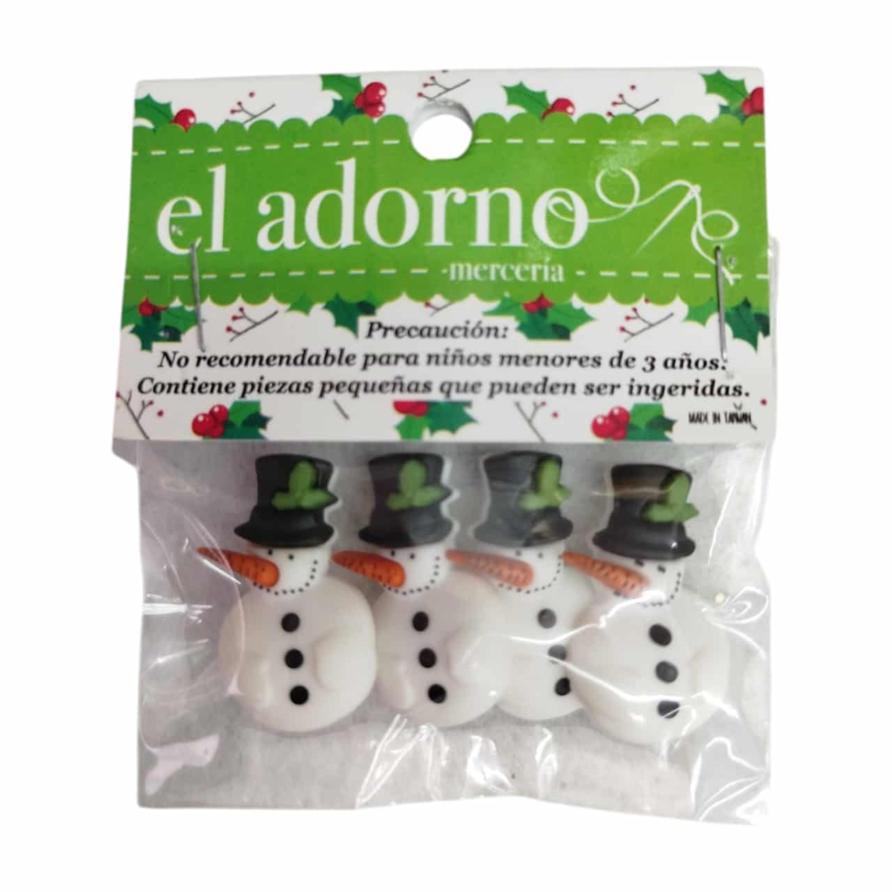 BOTONES BLISTER MUÑECO DE NIEVE GRANDE