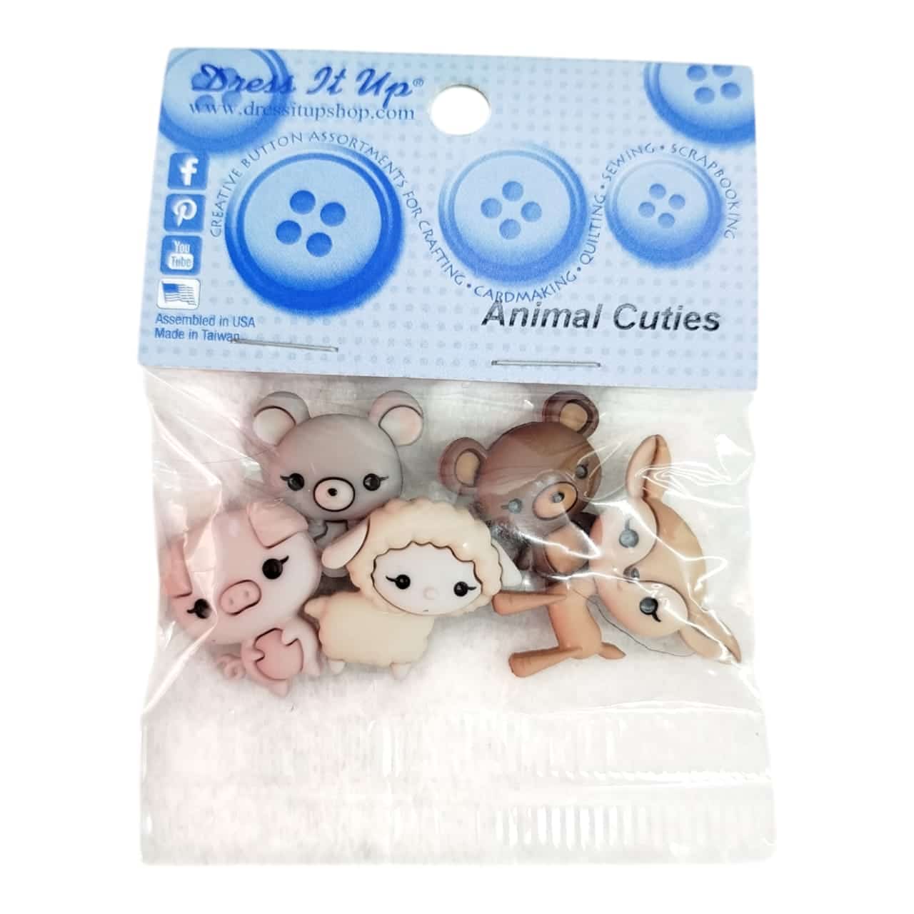 BOTONES BLISTER NAVIDAD ANIMALES