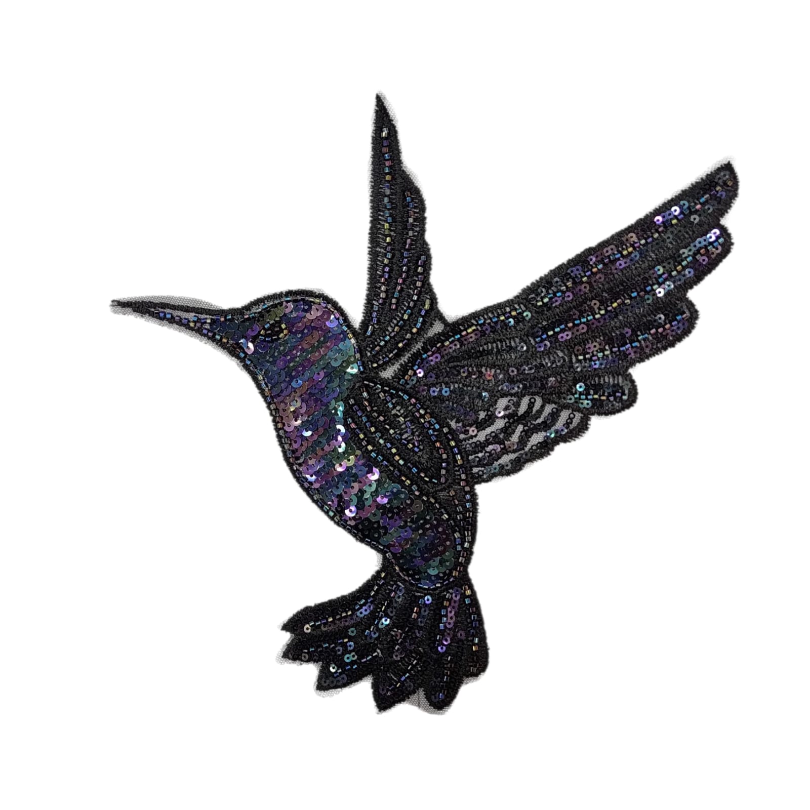 APLIQUE BORDADO EN LENTEJUELA - COLIBRI