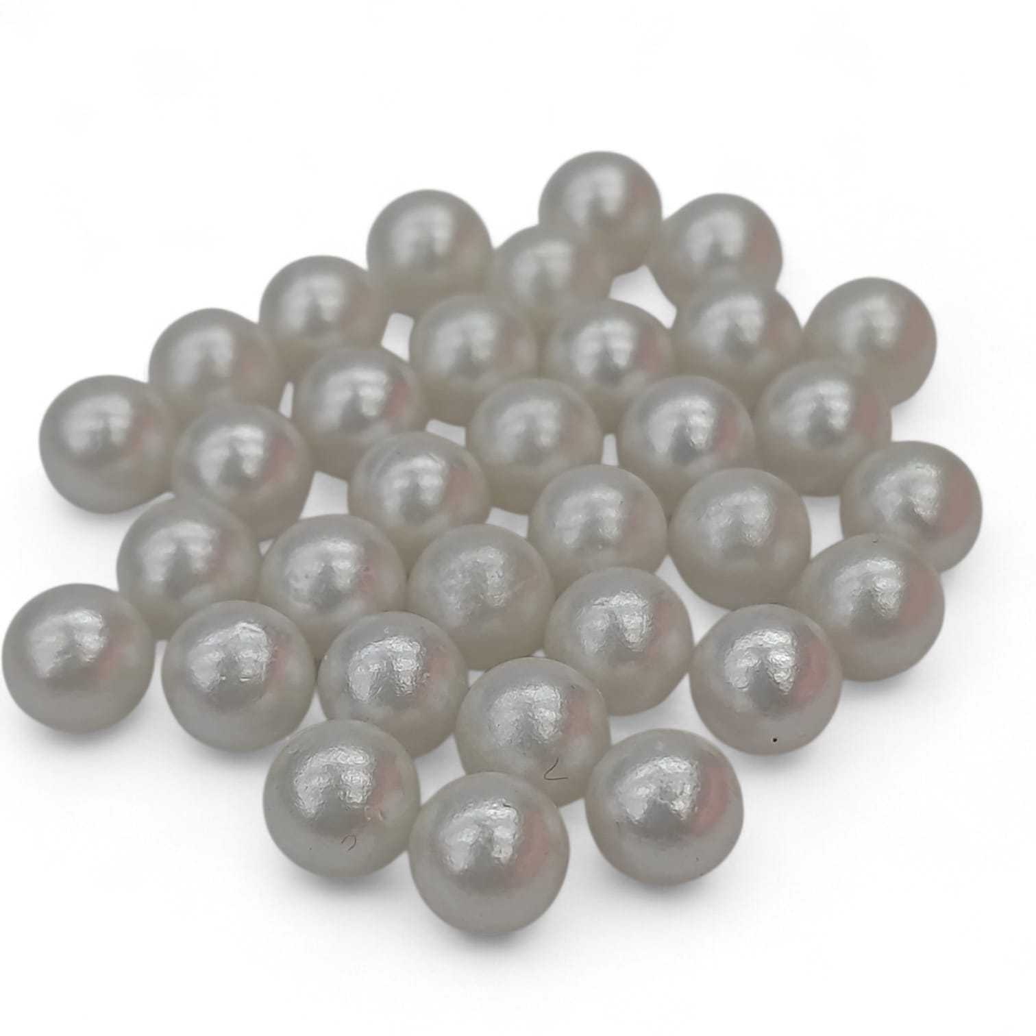 PERLAS SIN HUECO PARA PEGAR CON MAQUINA - 8MM