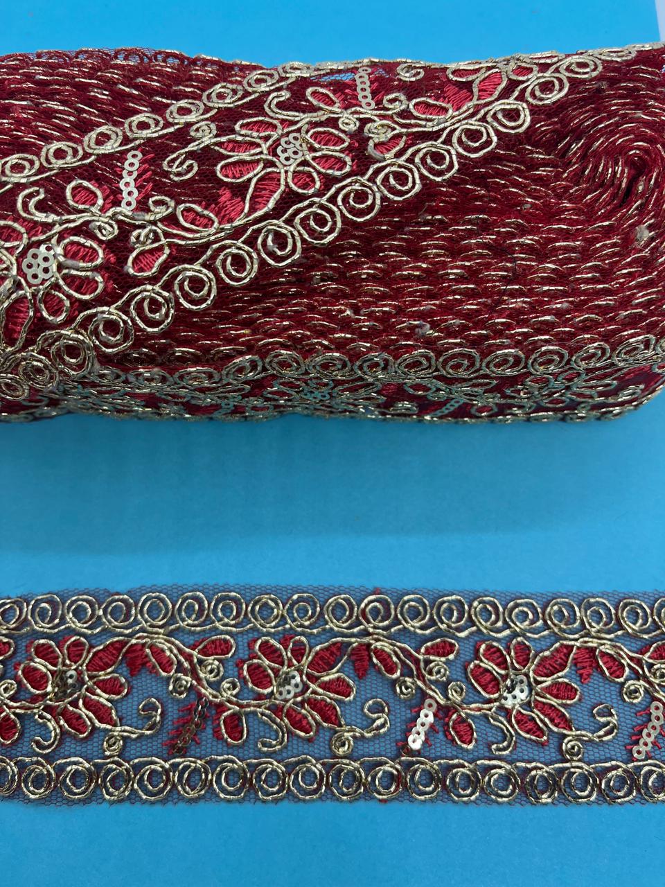 MILLARE LUREX TULL ROJA  4.5CM-METRO
