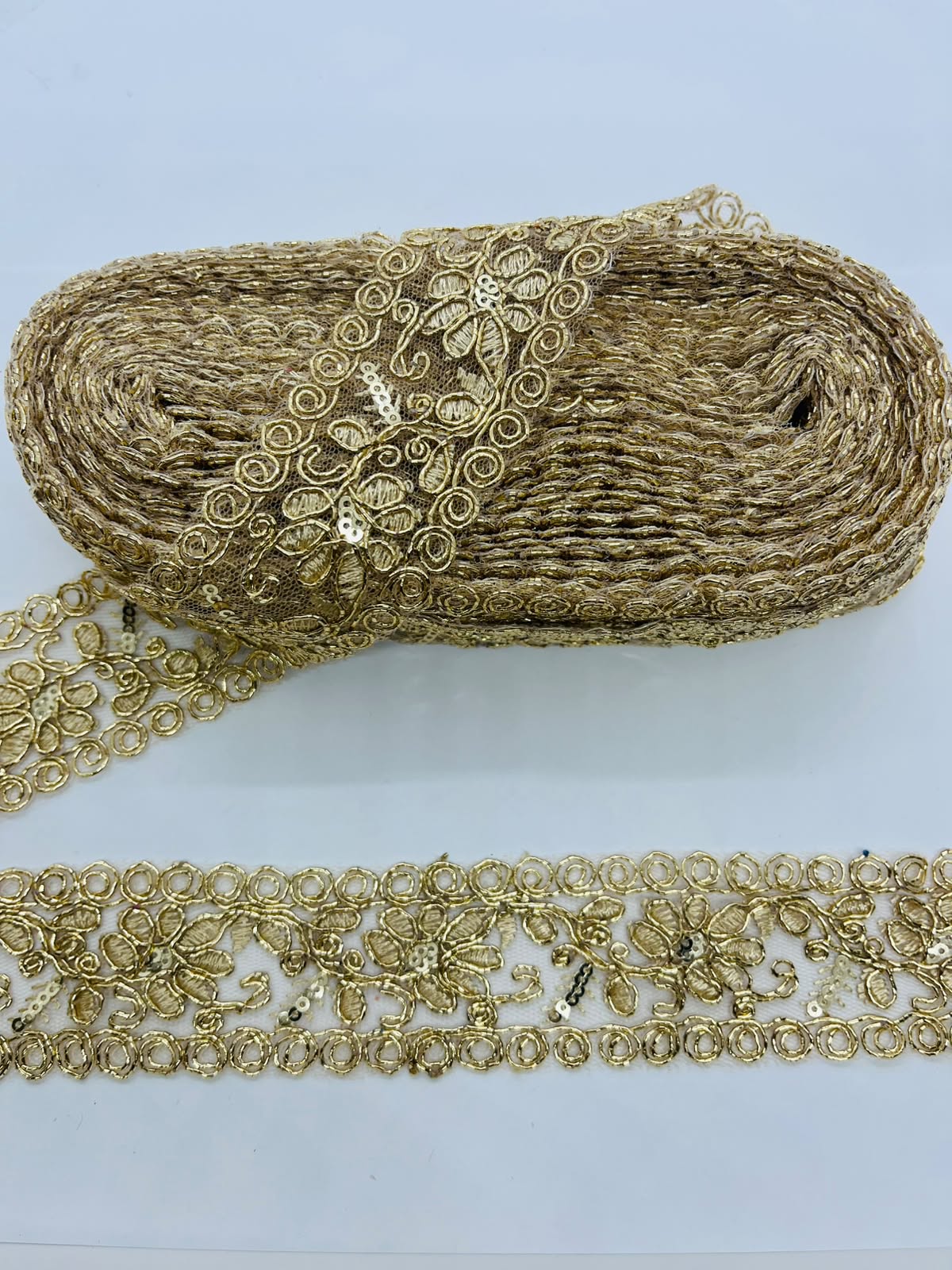 MILLARE LUREX TULL DORADO  4.5CM-METRO
