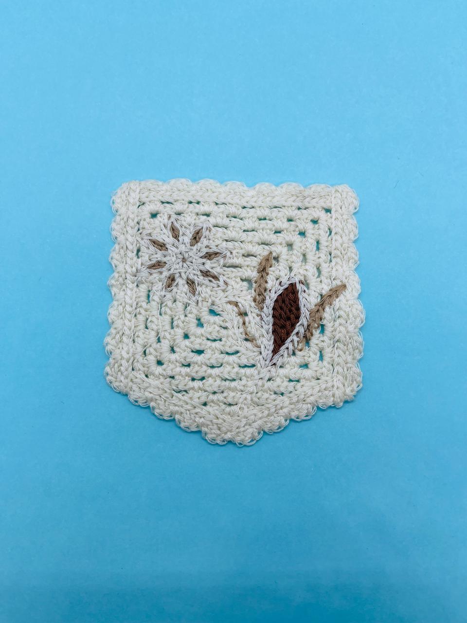 APLICACION EN CROCHET 8X8CM - UNIDAD