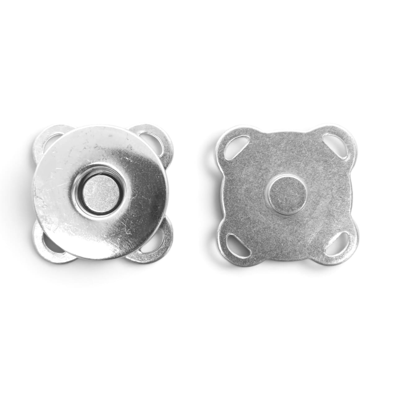BROCHEN IMAN PLATEADO  14mm - UNIDAD